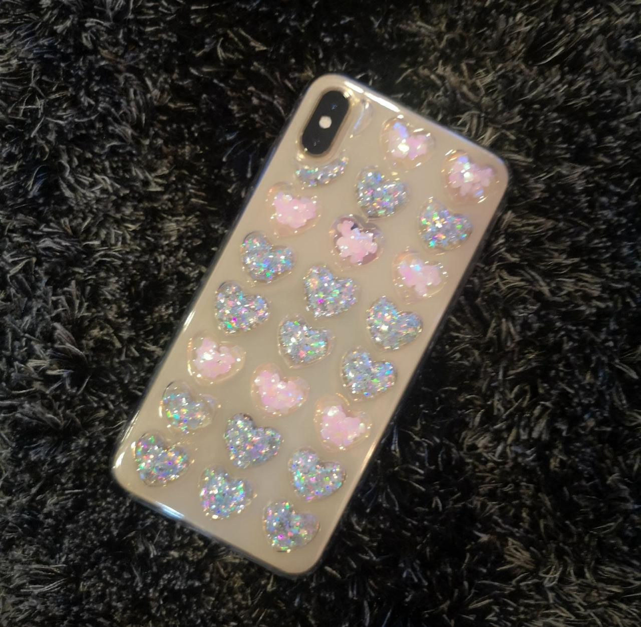 ESTUCHE CORAZONES GLITTER